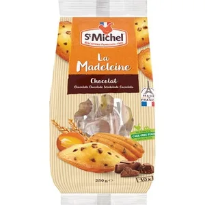 Magdalenas con Pepitas de Chocolate Envasadas Individualmente 10 Unidades  ST Michel 250 G