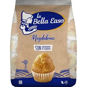 Magdalenas Envasadas Individualmente 16 Unidades la Bella Easo