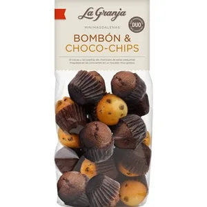 Magdalenas Mini Bombón y Choco-chips  la Granja 250 G