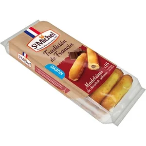 Magdalenas Rellenas de Chocolate Envasadas en Pack de 2  ST Michel 240 G