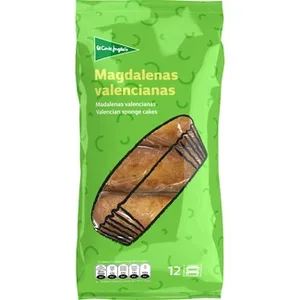 Magdalenas Valencianas 12 Unidades Envasadas en Pack de 2  el Corte Ingles 350 G