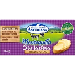 Mantequilla Tradicional sin Lactosa  Asturiana 250 G