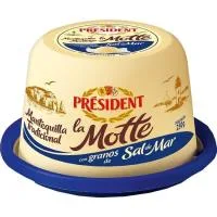 Mantequilla Motte Granos de Sal President, Lata 250 G