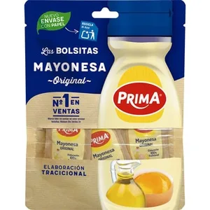 Mayonesa 12 Bolsitas de 10 Ml sin Gluten  Prima 120 ML