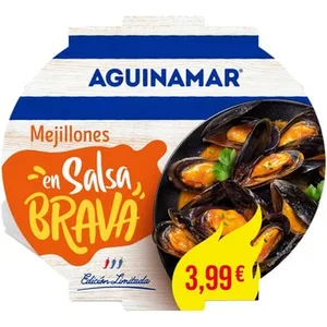 Mejillones Cocidos en Salsa Brava Aguinamar
