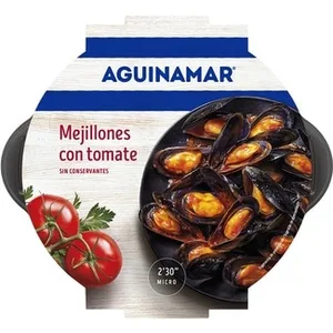 Mejillones Cocidos en Salsa de Tomate Aguinamar
