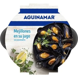 Mejillones Cocidos en Su Jugo Aguinamar