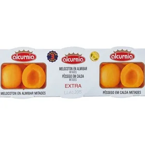 Melocotón en Almíbar en  Mitades Pack 3  Alcurnia 115 G