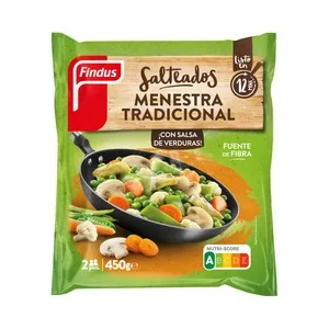 Findus Menestra de Verduras Ultracongeladas con Guisantes Findus 800 G.