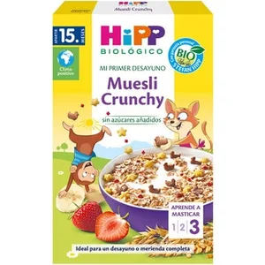 Mi Primer Desayuno Muesly Crunchy Ecológico desde 15 Meses sin Azúcares Añadidos Hipp Biologico