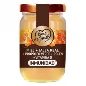 Miel con Jalea Real, Propóleo Verde, Polen y Vitamina D Luna de Miel Inmune 180 G.