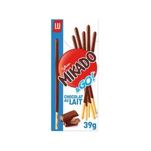 Lu, Mikado Galletas en Forma Palitos Cubiertas de Chocolate con Leche 39 G.