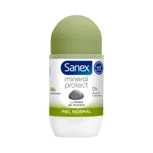 Sanex Mineral Protect Desodorante Roll On para Mujer Antitranspirante hasta 48 Horas, Piel Normal 50 Ml.