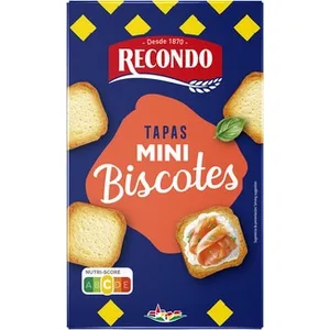 Mini Biscotes Tradicionales 60 Unidades Recondo 120 G
