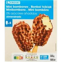 Mini Bombón Almendrado Eroski, Pack 8x60 Ml