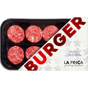 Mini Burger Meat de Vacuno Joven sin Gluten y sin Lactosa 8 Unidades  la Finca 280 G