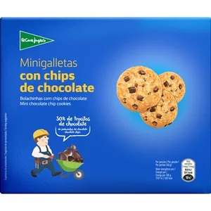 Mini Cookies con Chips de Chocolate  el Corte Ingles 160 G