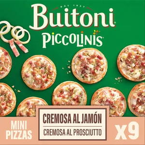 Mini Pizzas Cremosas al Jamón 9 Unidades  Buitoni Piccolinis 270 G