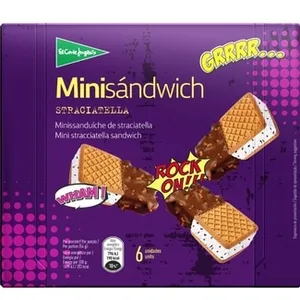 Minisándwich Helado Sabor Stracciatela 6 Unidades  el Corte Ingles 324 ML