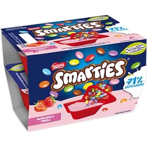 Mix-in Yogur Cremoso de Fresa 76% Leche con Smarties de Chocolate Pack 2 Nestle