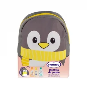 Mochila Nenuco Pingüino: Jabón de Ducha 200 Ml, Agua de Colonia 200 Ml y Champú 200 Ml.