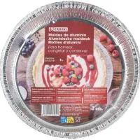 Molde de Aluminio Redondo 1 Litro Eroski, Pack 3 Uds