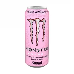 Monster Energy Bebida Energética Ultra Strawberry Dreams  Zero Azúcar Lata 500 Ml.