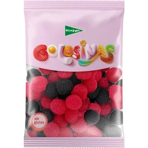 Moras de Goma Rojas y Negras sin Gluten el Corte Ingles 200 G