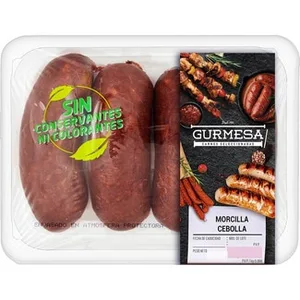 Morcilla Negra con Cebolla sin Gluten Peso Aproximado  Gurmesa 490 G