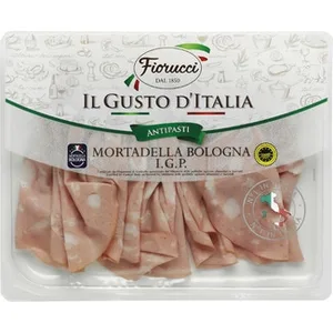 Mortadela Italiana en Lonchas IGP Bolonia sin Gluten sin Lactosa  Fiorucci 100 G