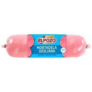 EL Pozo Mortadela Siciliana Mini, Elaborada sin Gluten y con Sabor Tradicional 300 G.