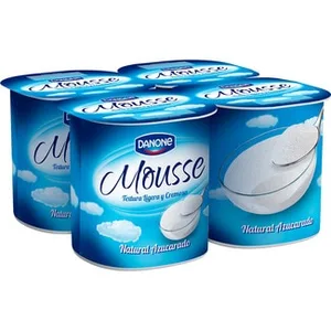 Mousse Natural Azucarado Danone, Pack 4x65 G