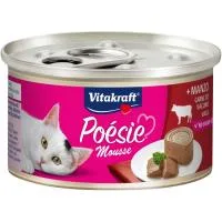 Mousse de Ternera para Gato Poesie Vitakraft, Lata 85 G