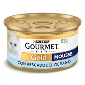 Mousse para Gatos con Pescado Gourmet Lata 85 G
