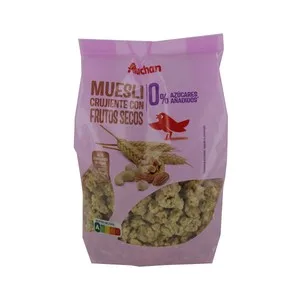 Producto Alcampo Muesli Crujiente con Frutos Secos sin Azúcares Añadidos 500 G.