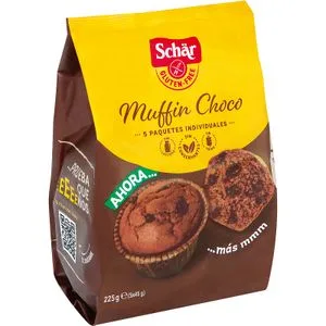 Muffin Chocolate sin Gluten, 5 Unidades 225 Gr