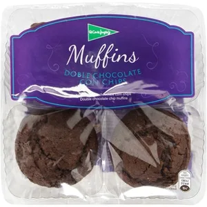 Muffins Doble Chocolate con Chips 4 Unidades el Corte Ingles 300 G