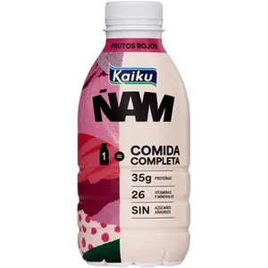 ÑAM Frutos Rojos 1 = Comida Completa 35g Proteínas 26 Vitaminas y Minerales sin Azúcares Añadidos Kaiku