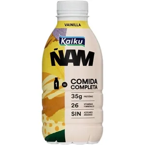 ÑAM Vainilla 1 = Comida Completa 35g Proteínas 26 Vitaminas y Minerales sin Azúcares Añadidos Kaiku