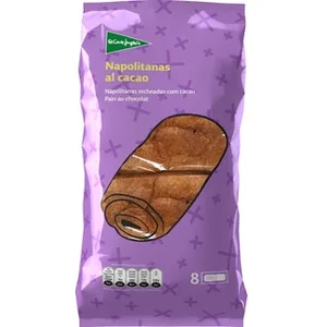 Napolitanas al Cacao 8 Unidades Envasadas Individualmente  el Corte Ingles 320 G