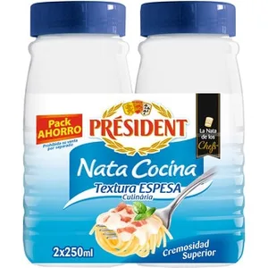 Nata Líquida Espesa para Cocinar Pack Ahorro 2 President