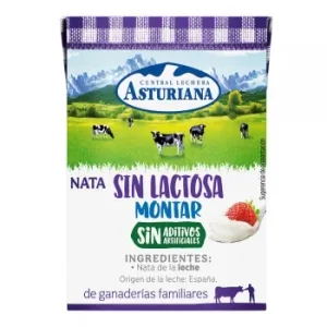 Nata para Montar sin Lactosa Asturiana, Brick 200 Ml