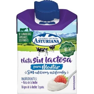 Nata para Montar sin Lactosa  Asturiana 200 ML