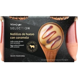 Natillas de Huevo con Caramelo sin Gluten Pack 2  el Corte Ingles Selection 140 G