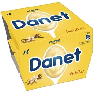 Natillas de Vainilla sin Gluten Pack 8 Pack Ahorro Danone Danet