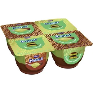 Natillas Sabor Chocolate Dubai Pack 4  Danone Danet 90 G