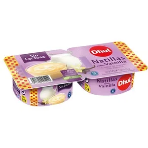 Natillas Sabor Vainilla sin Lactosa Pack 2 Dhul