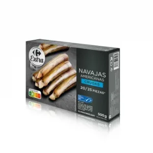 Navajas Crudas Procedente de Pesca Sostenible Carrefour 500 G.
