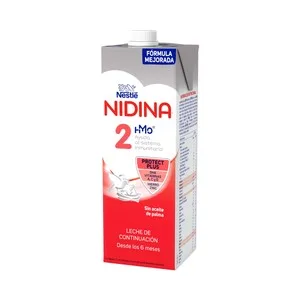 Nidina 2 Leche Líquida (2) de Continuación, a Partir de 6 Meses 1 L. 1000 ML