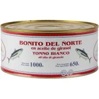 Bonito del Norte Trozos en Aceite Girasol Costa Vasca, Lata 1 Kg